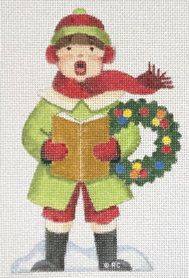click here to view larger image of Boy Caroler (hand painted canvases)