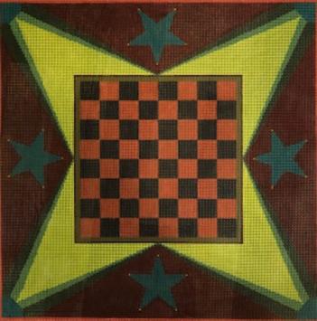 click here to view larger image of Checkers (hand painted canvases)