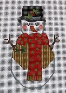 click here to view larger image of Victorian Christmas Snowman (hand painted canvases)