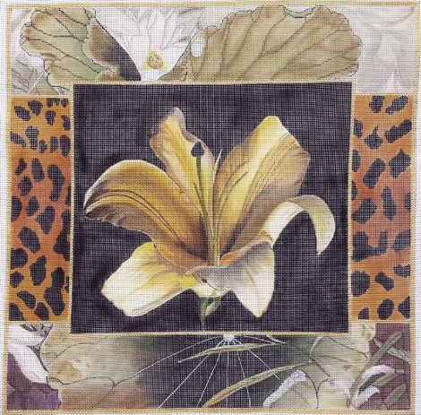click here to view larger image of Golden Lily Collage (hand painted canvases)