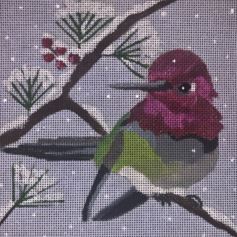 click here to view larger image of Winter Hummingbird (hand painted canvases)