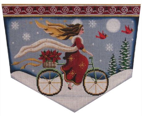 click here to view larger image of Bicycle Angel (hand painted canvases)