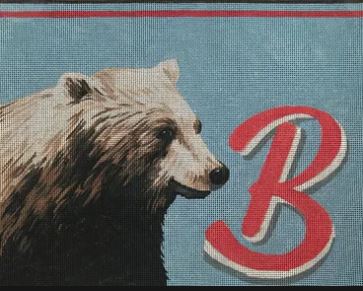 click here to view larger image of B for Bear (hand painted canvases)