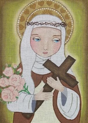 click here to view larger image of Saint Catherine of Sienna (hand painted canvases)
