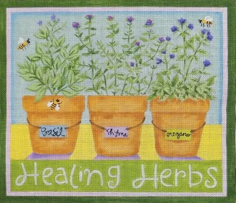 click here to view larger image of Healing Herbs (hand painted canvases)