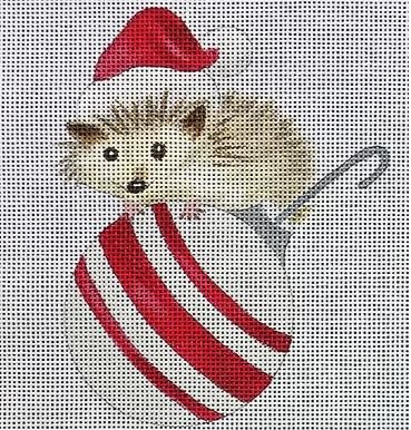 click here to view larger image of Hedgehog on Ornament (hand painted canvases)