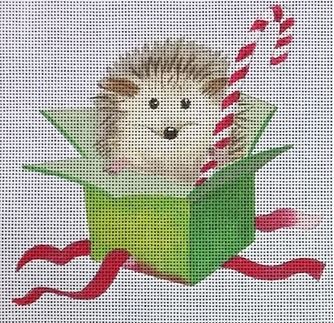 click here to view larger image of Hedgehog in Box (hand painted canvases)
