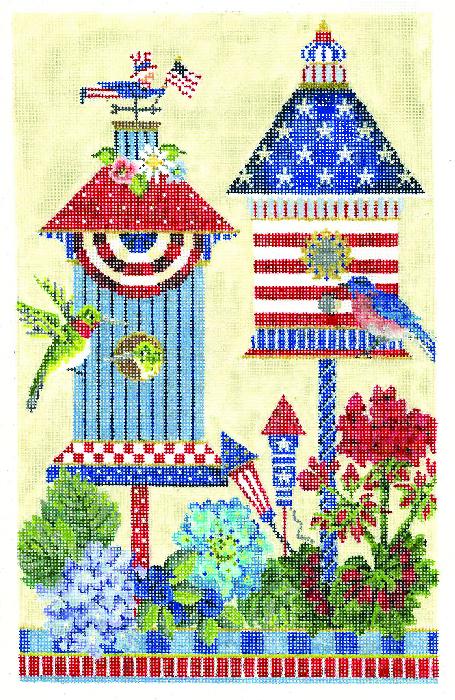 click here to view larger image of 4th of July American House (hand painted canvases)