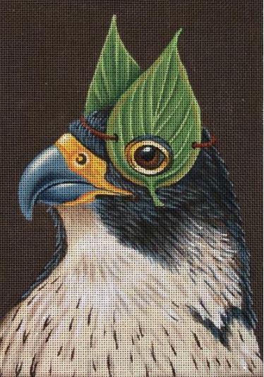click here to view larger image of Leaf Masked Hawk (hand painted canvases)