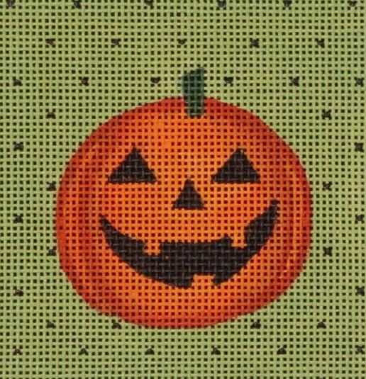 click here to view larger image of Halloween Ornament - Pumpkin (hand painted canvases)