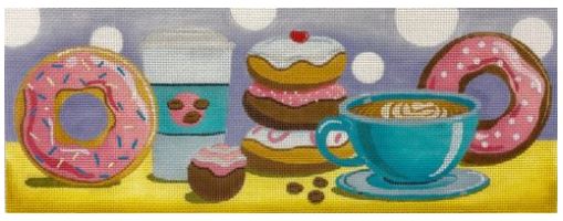 click here to view larger image of Coffee and Dounuts (hand painted canvases)