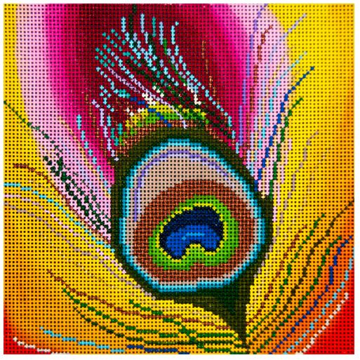 click here to view larger image of Sunset Peacock (hand painted canvases)