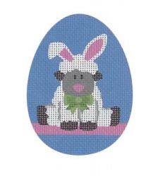 click here to view larger image of Bunny Lamb Flat Egg (printed canvas)