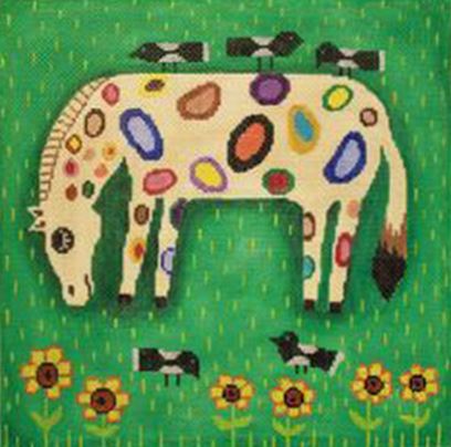 click here to view larger image of Spotted Horse (hand painted canvases)