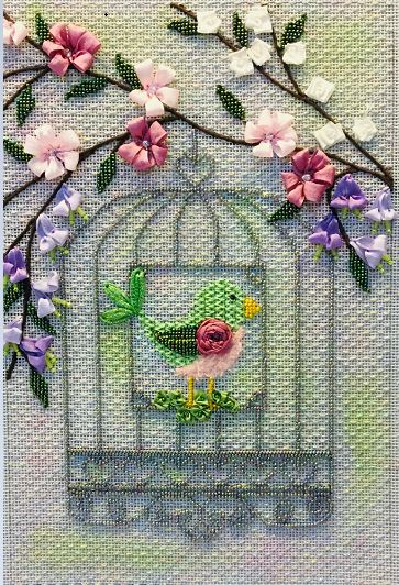 click here to view larger image of Birdcage (hand painted canvases)
