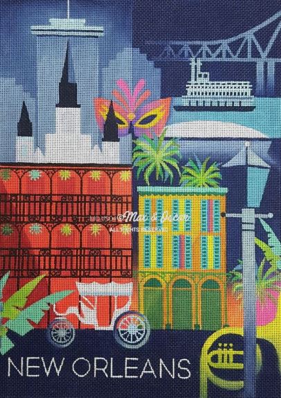 click here to view larger image of New Orleans (hand painted canvases)