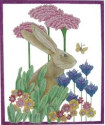 click here to view larger image of Bunny in the Garden (hand painted canvases)