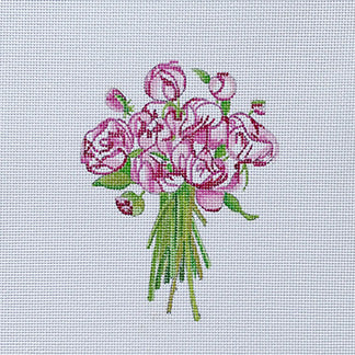 click here to view larger image of Pink Flowers Bouquet - Peonies (hand painted canvases)