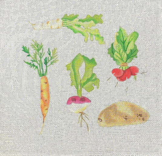 click here to view larger image of Vegetables (hand painted canvases)