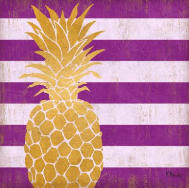 click here to view larger image of Gold Coast Pineapple - Purple (hand painted canvases)