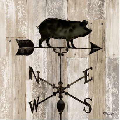 click here to view larger image of Wrought Iron Vane III (hand painted canvases)