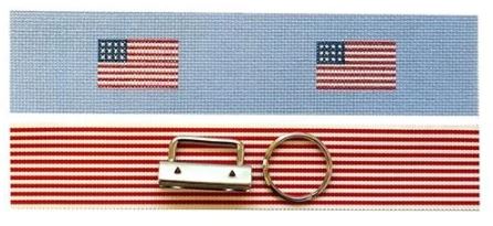 click here to view larger image of Fab Fob - American Flag (hand painted canvases)