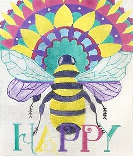 click here to view larger image of Bee Happy 18M (hand painted canvases)