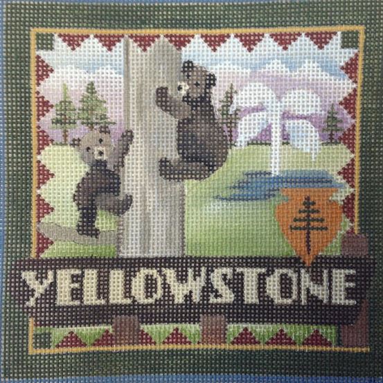 click here to view larger image of Postcard - Yellowstone (hand painted canvases)