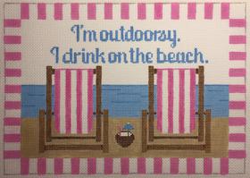 click here to view larger image of I'm Outdoorsy - Beach (hand painted canvases)
