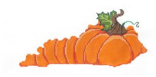 click here to view larger image of Pumpkin State Shaped - Kentucky (hand painted canvases)