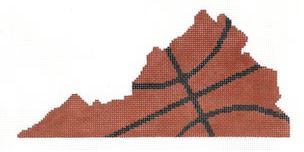 click here to view larger image of Basketball State Shaped - Virginia (hand painted canvases)