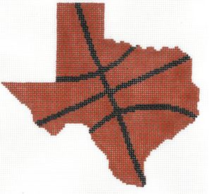 click here to view larger image of Basketball State Shaped - Texas (hand painted canvases)