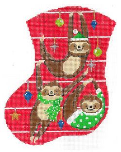 click here to view larger image of Slothy Christmas (hand painted canvases)