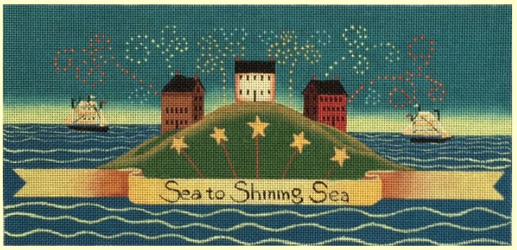 click here to view larger image of Sea to Shining Sea (hand painted canvases)