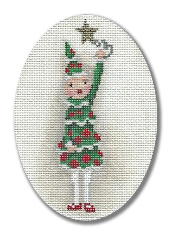 click here to view larger image of Christmas Tree Polar Girl (hand painted canvases)