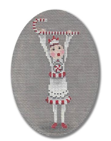 click here to view larger image of Candy Cane Polar Girl (hand painted canvases)