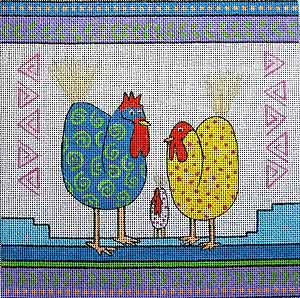 click here to view larger image of Calico Chicken (hand painted canvases)