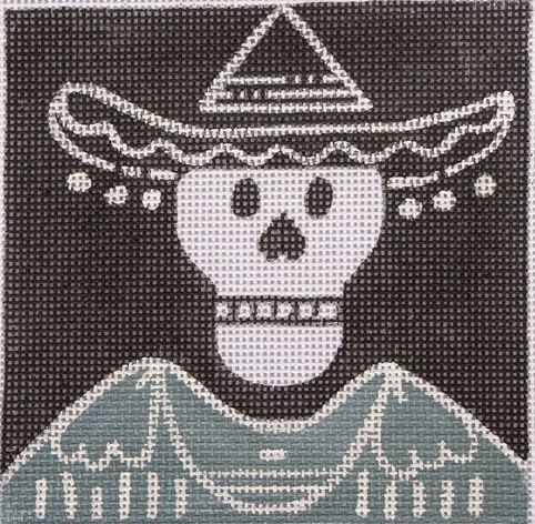 click here to view larger image of Day of the Dead - Sombrero (hand painted canvases)