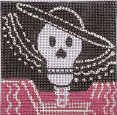 click here to view larger image of Day of the Dead - Fancy Hat (hand painted canvases)