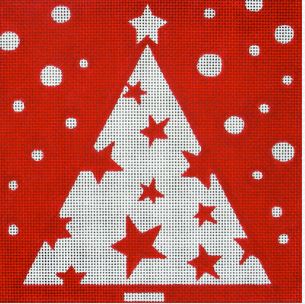 click here to view larger image of Red Star Tree (hand painted canvases)