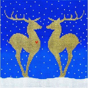 click here to view larger image of Reindeer Love (hand painted canvases)