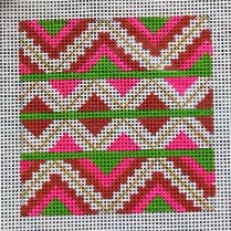 click here to view larger image of Pink/Orange/Chartreuse Mexican Geometric 2 (hand painted canvases)