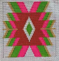 click here to view larger image of Pink/Orange/Chartreuse Mexican Geometric 4 (hand painted canvases)