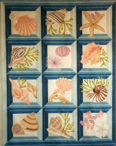 click here to view larger image of Shell Shadowbox Large (hand painted canvases)