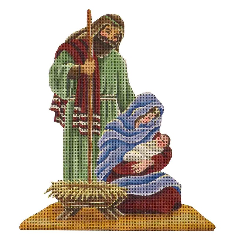click here to view larger image of Nativity - Mary Joseph and Jesus (hand painted canvases)