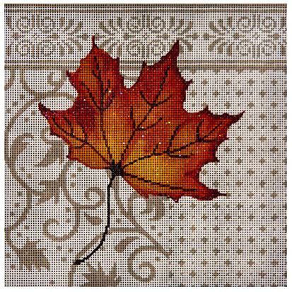 click here to view larger image of Golden Maple Patchwork   (hand painted canvases)