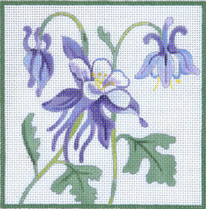 click here to view larger image of Blue Columbine II (hand painted canvases)