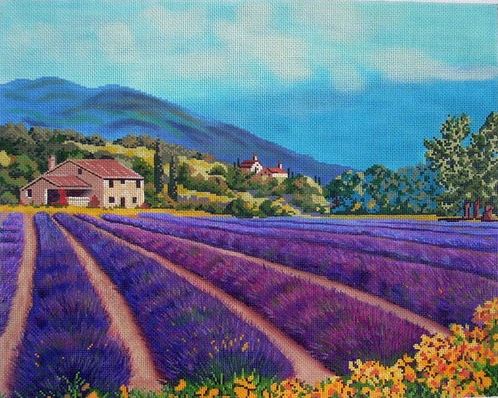 click here to view larger image of Fields of Lavender (hand painted canvases)