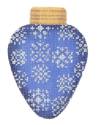click here to view larger image of Christmas Light - Royal Blue w/Snowflakes (hand painted canvases)