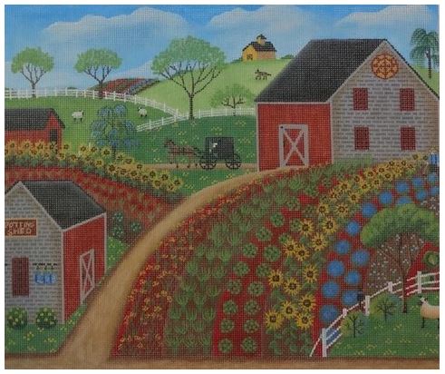 click here to view larger image of Country Garden (hand painted canvases)